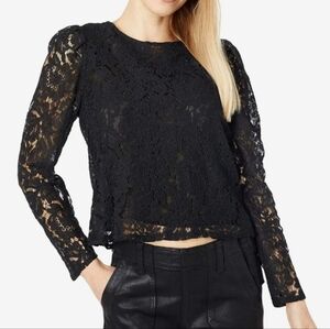 NWT 1.State Long Sleeve Open Back Tie Neck Top - Size Small